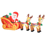 7.9ft Christmas Inflatable Santa On Sleigh, Blow Up Decoration