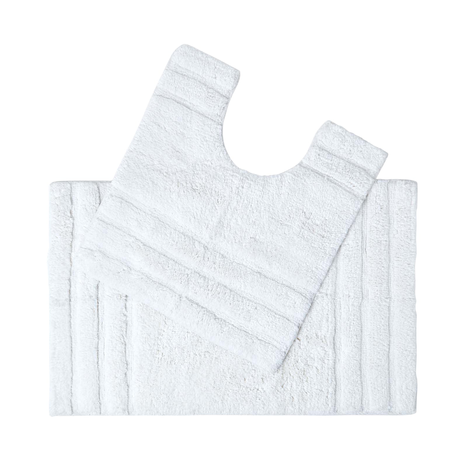 Spa Supreme Luxury Bath Mat | Bath  Pedestal Set | White