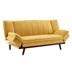 Scandinavian Click Clack Sofa Bed - Double | Yellow