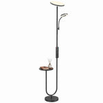 Uplighter Floor Lamp With Table, Dual Light Dimmable Standing Lamp