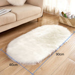 Oval Super Soft Shaggy Area Rug White