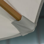3m Wooden Bamboo Parasol Outdoor Umbrella Canopy | Gray