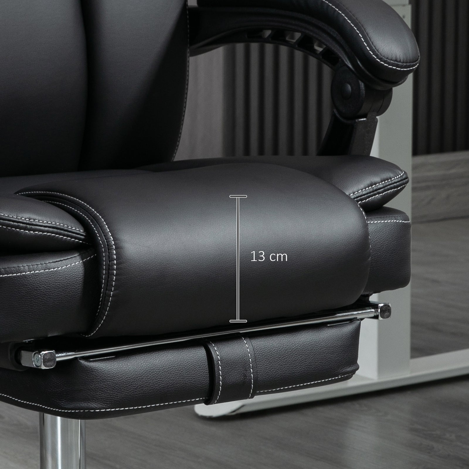 Massage Office Chair, Pu Leather | Black
