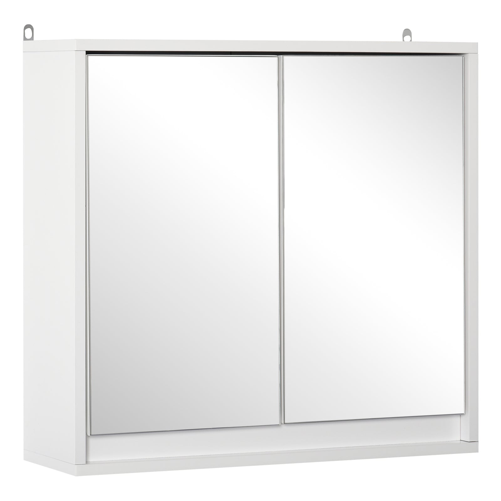 Wall Mounted Mirror Cabinet With Storage Shelf Bathroom | One Size | White