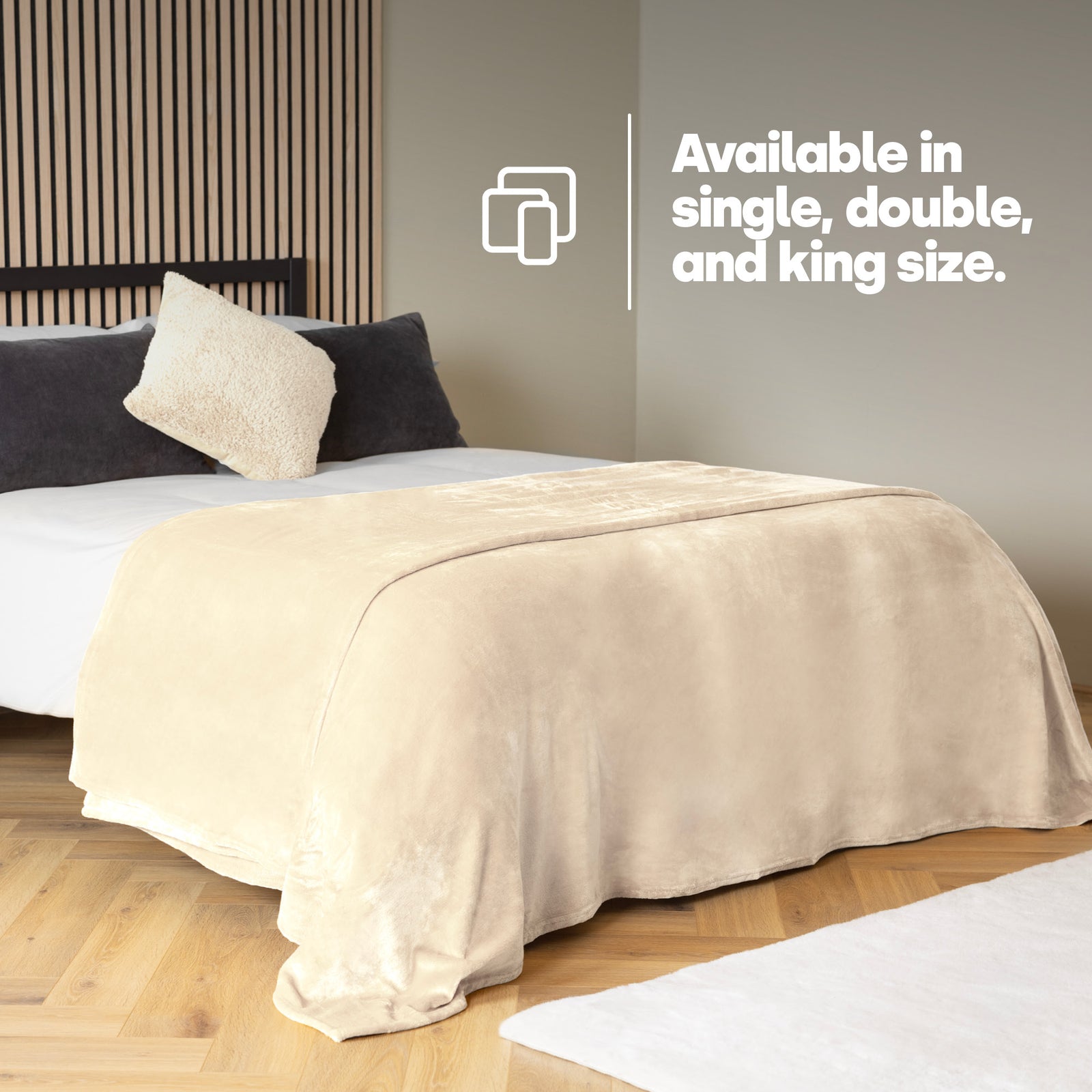 Double Fleece Blanket - Champagne