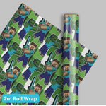 Minecraft Gift Wrap Roll 2m Official Product