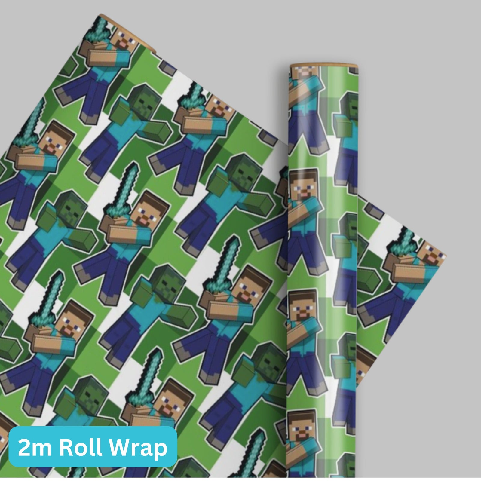 Minecraft Gift Wrap Roll 2m Official Product