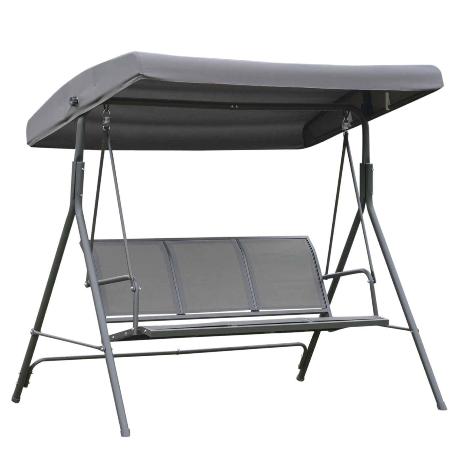 3 Seater Garden Swing Patio Hammock With Canopy For Outdoor