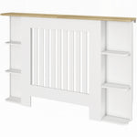 Vertical Slatted Heater Cover For Living Room | Medium | White