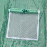 Outdoor Walk-in Tunnel Greenhouse With Heavy Duty Steel Frame & Roll-up Door | 6 x 3 x 2m | Green
