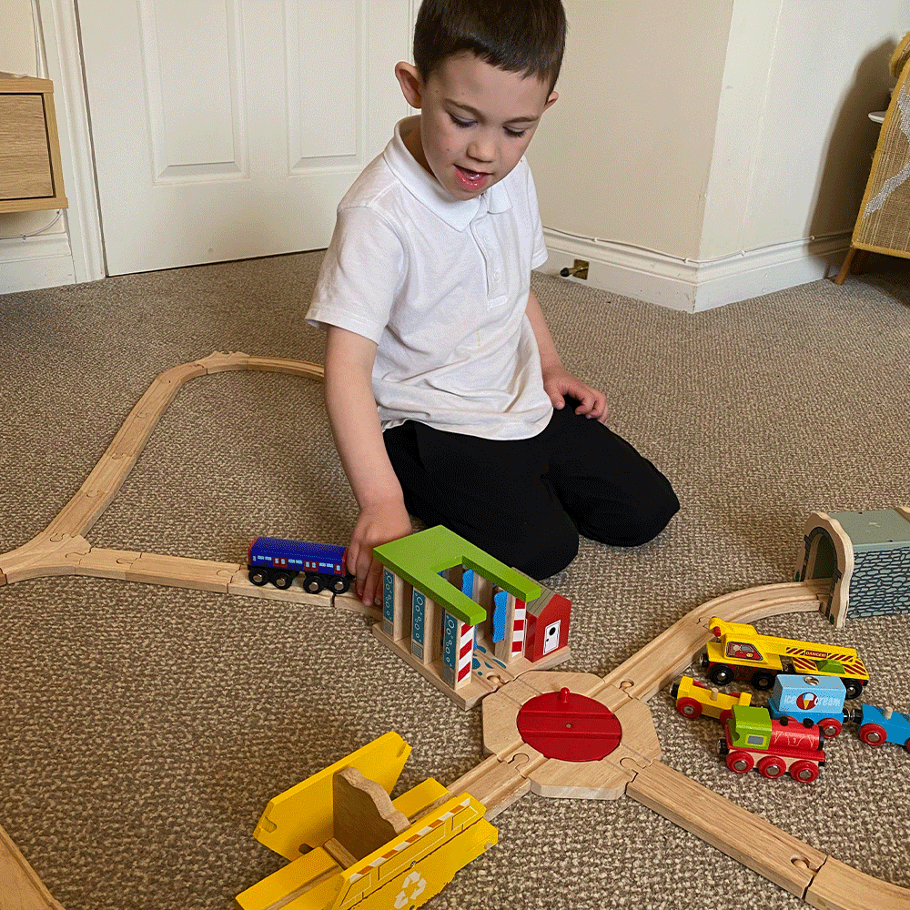 Recycling Skip for Wooden Construction Train Set
