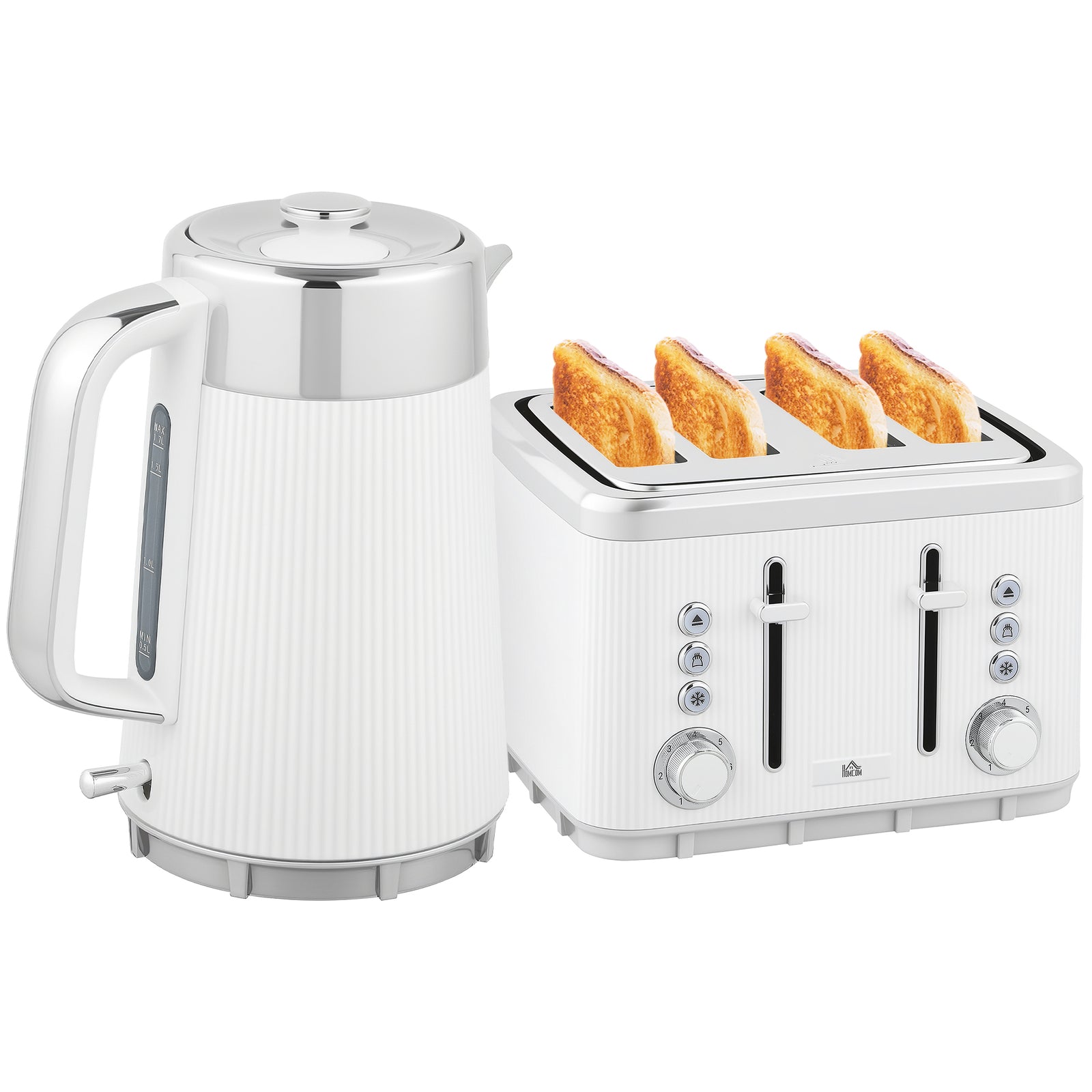 Rapid Boil Kettle & Toaster Set | White