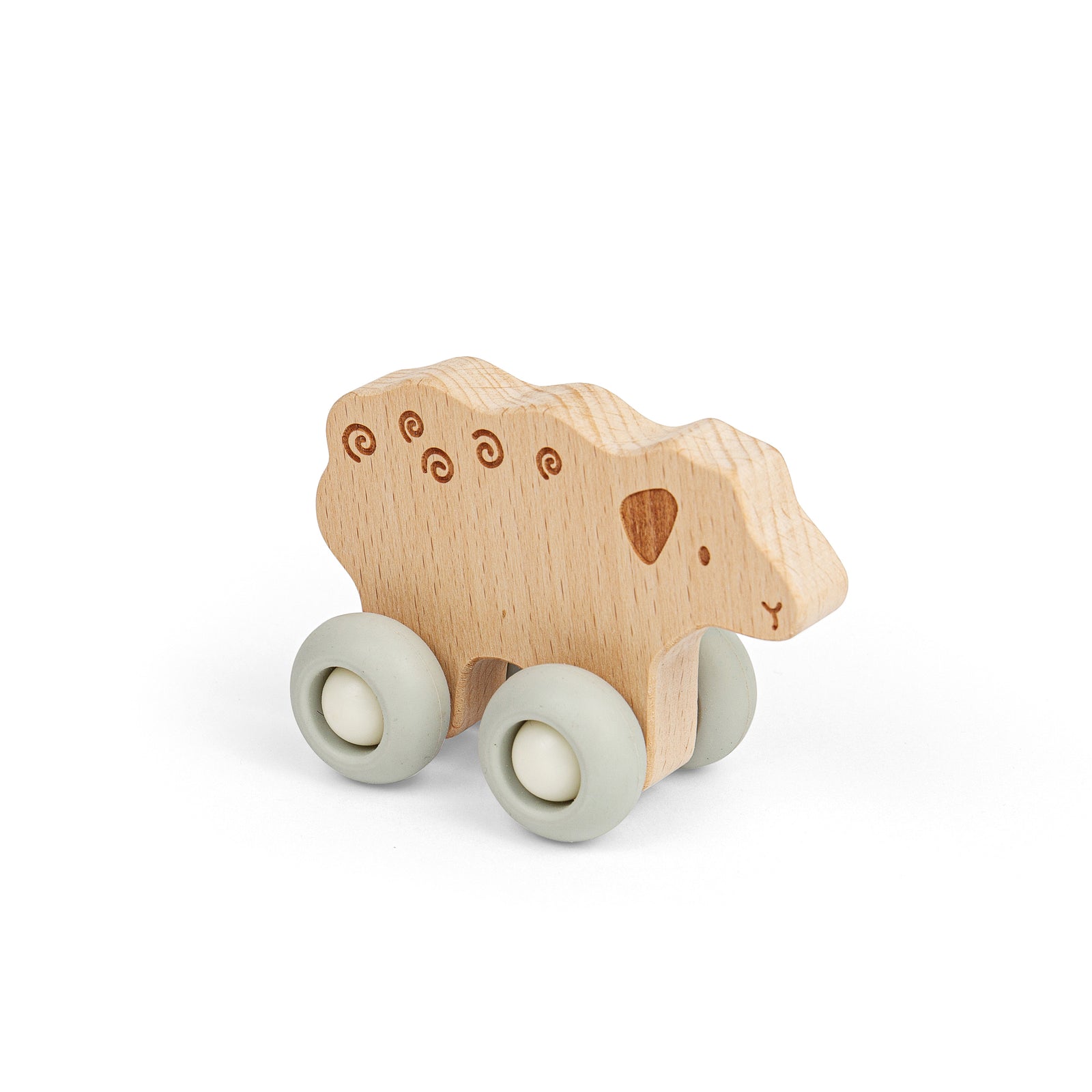 Wooden Farm Animal On Wheels (Sheep)