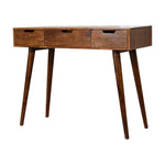 Solid Mango Wood Chestnut Foldable Mirror Table