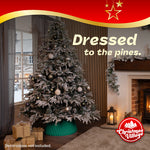 Round Faux Fur Christmas Tree Skirt With Velcro Closure | Green