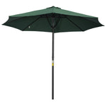 3m Garden Parasol With 8 Ribs Umbrella Sun Shade | Green