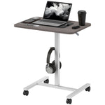 Standing Desk Mobile Overbed Table W/ Wheels For Home Office