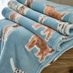 Deyongs Supersoft Kennel Club Dog Print Coral Fleece Throw