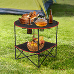Protable Camp Table With Cupholders