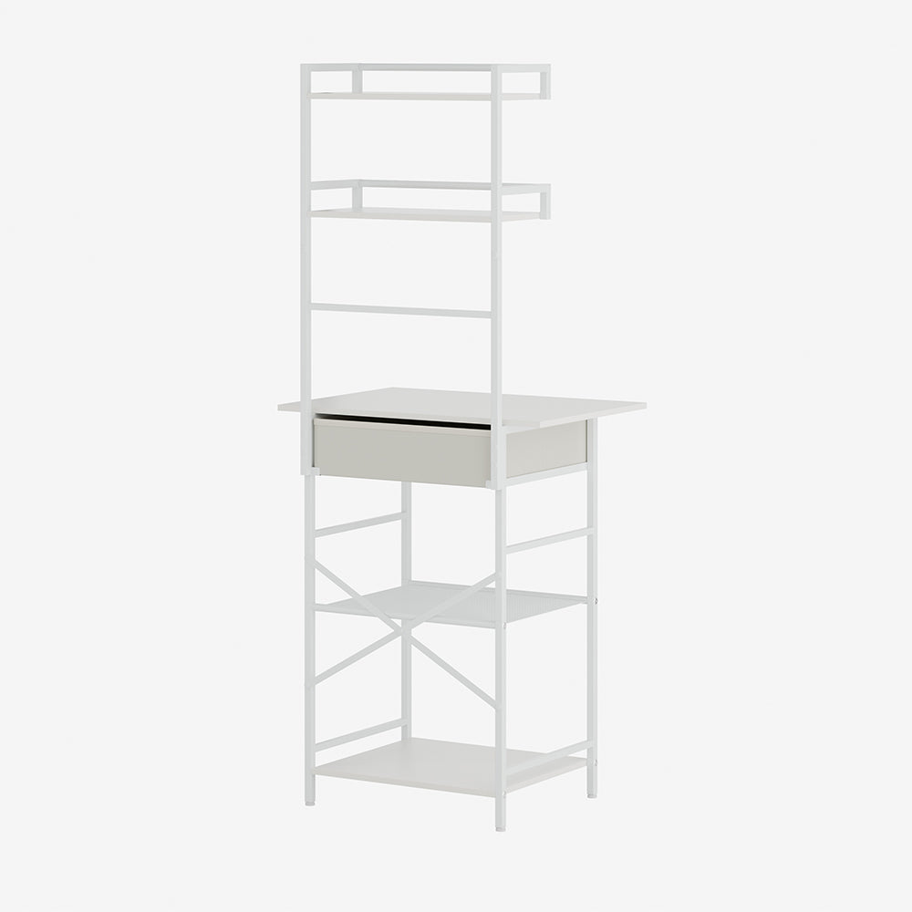 4-tier Open Shelves Dressing Table With Drawer