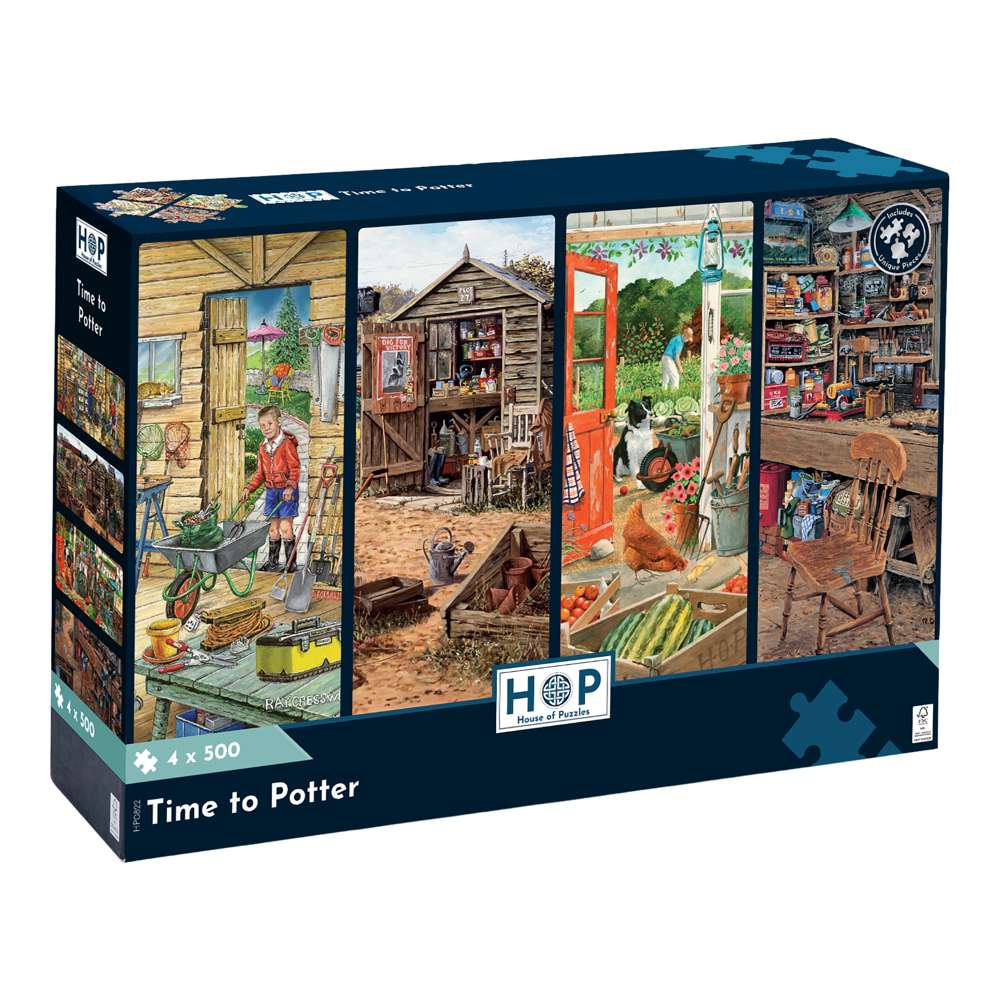 4 X 500 Piece - Time To Potter 500 Piece Jigsaw Puzzles - Multi Pack