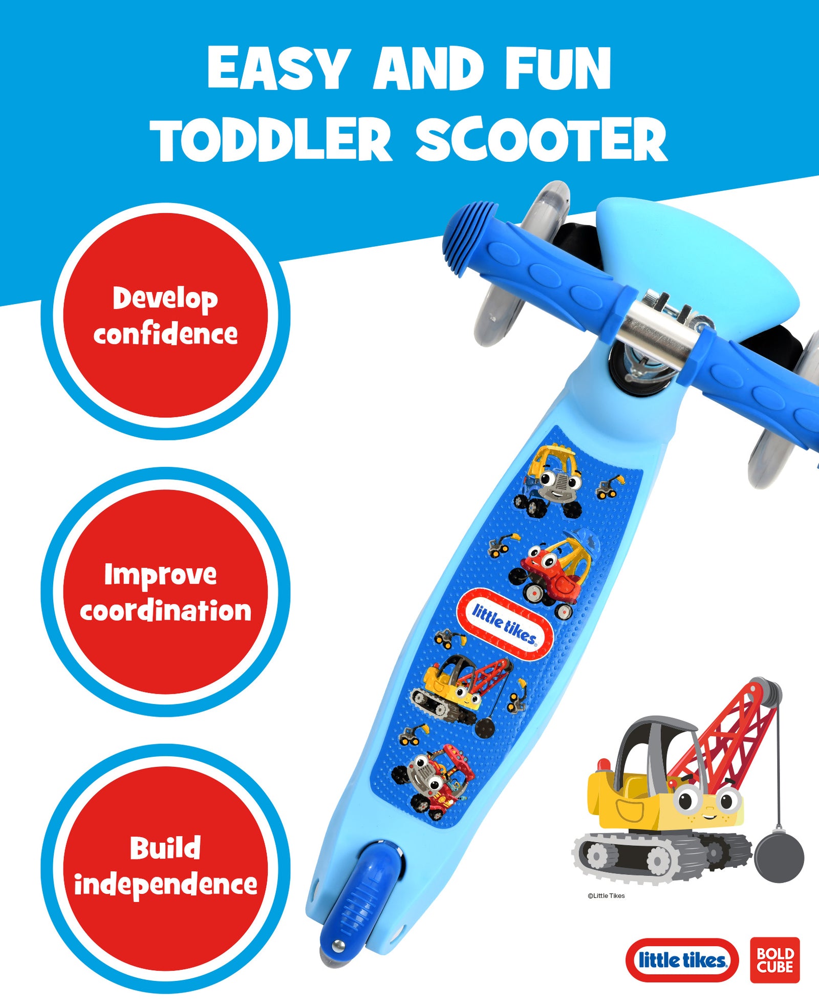 Little Tikes Kids 3 Wheel Scooter | Blue
