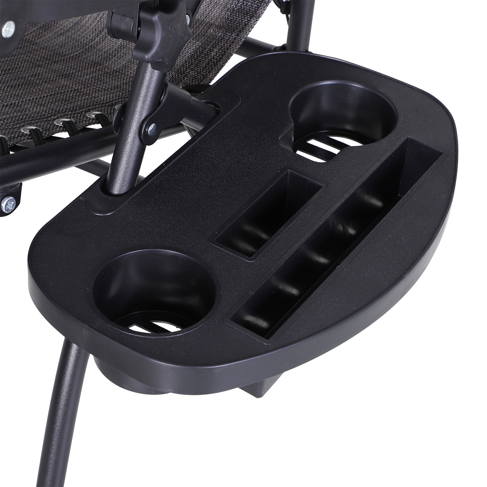 Zero Gravity Chair Adjustable Patio Lounge W/ Cup Holder | Gray