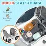 3 In 1 Ride On Push Car, Cartoon Robot Foot To Floor Slider | White