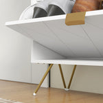 Slim Shoe Storage Cabinet With Flip Drawers For Entryway