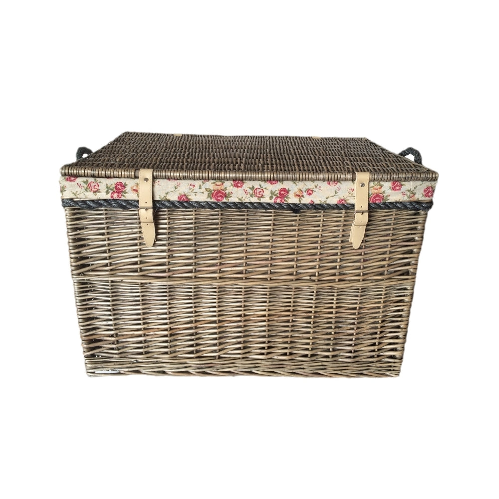 Wicker Large Antique Wash Storage Basket | Pink