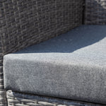 Covea Dark Grey Rattan Lounge Set - 2 Seat Sofa, 2 X Chairs + Table
