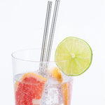Reusable Straws Brush Drinks Set Stainless Steel 6pcs