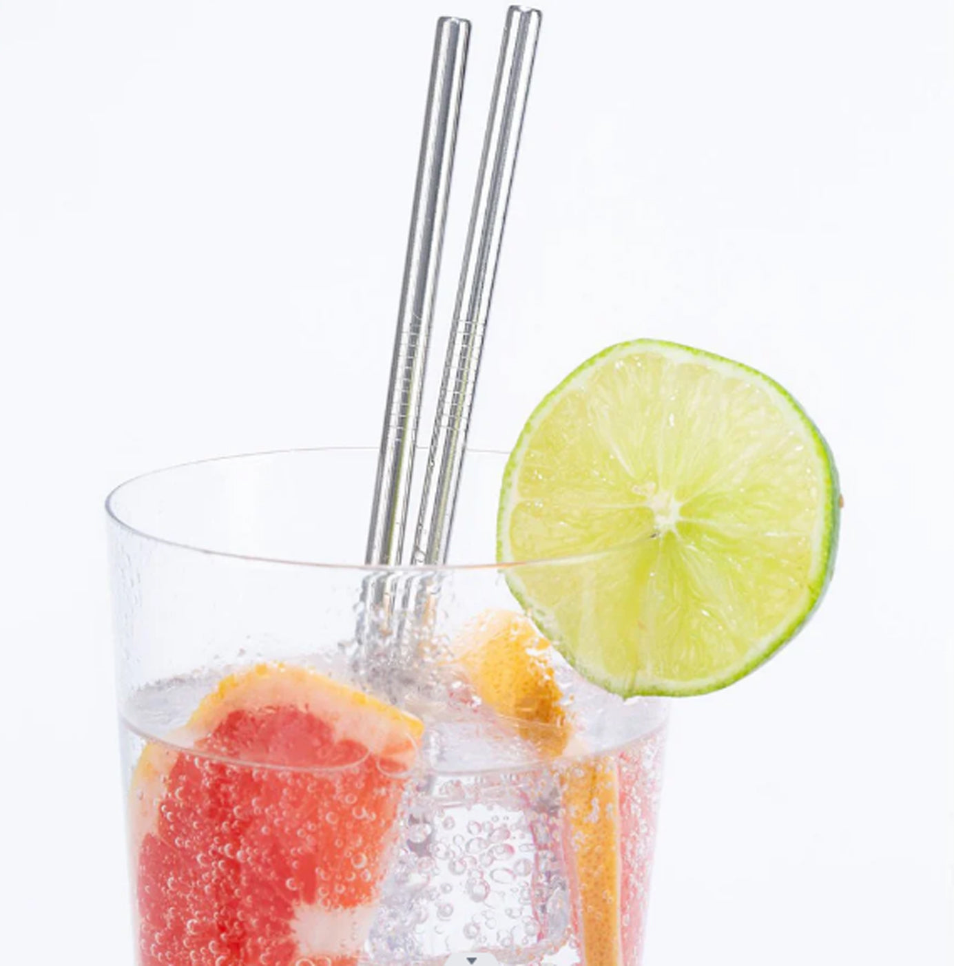 Reusable Straws Brush Drinks Set Stainless Steel 6pcs