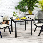 Garden Table For 4 Person W/ 4.3 cm Parasol Hole | Light Grey