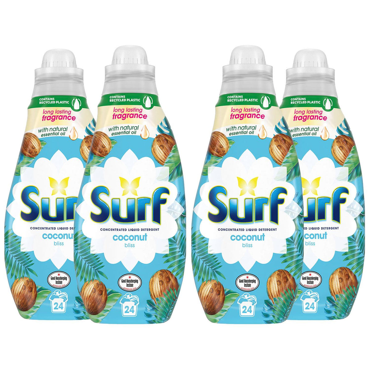 Coconut Bliss Lasting Fragrance Liquid Detergent 648ml | Set of 4