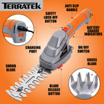 Hand Held Cordless Hedge Trimmer 2 In 1 Topiary Shears Li Ion Battery 7.2v