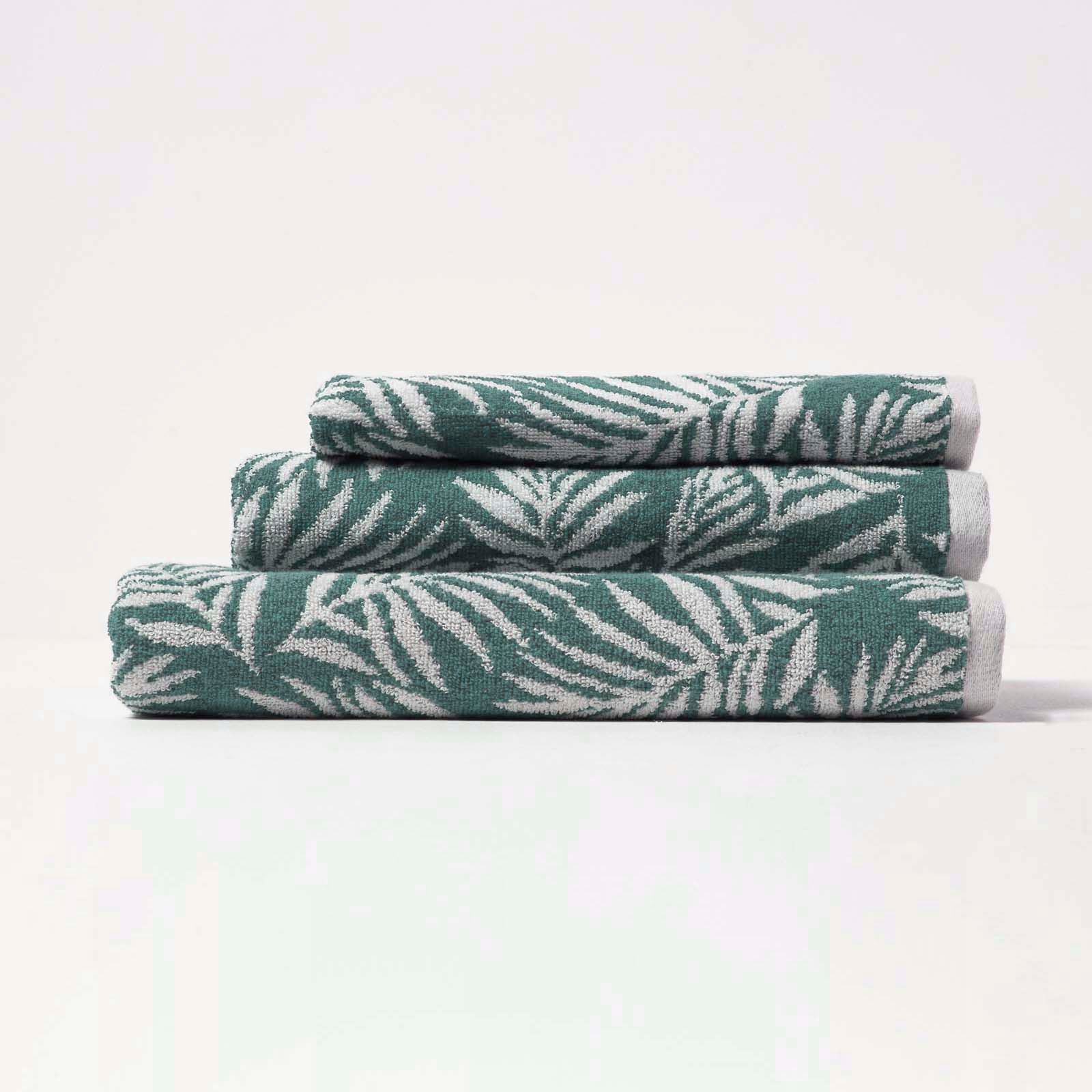 Botanical Pattern 100% Cotton Hand Towel | Hand Towel | Green