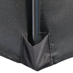 3m Half Round Parasol Balcony Shade | Black