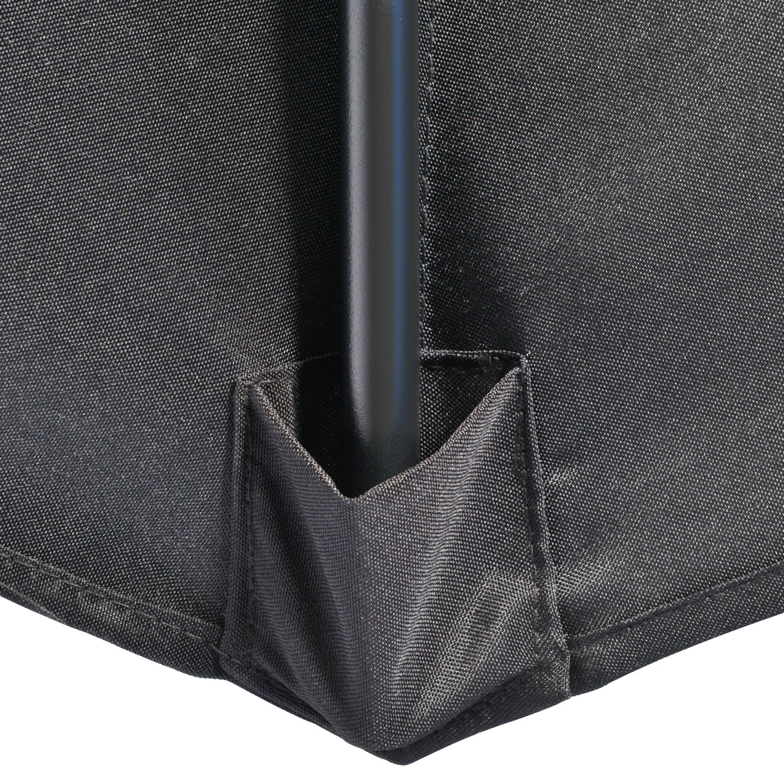 3m Half Round Parasol Balcony Shade | Black