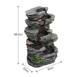 Garden Sanctuary Outdoor Solar-powered Water Fountain Rockery Decor