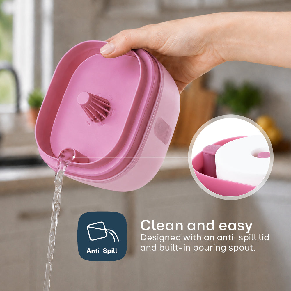 Reusable 1000ml Dehumidifier With 2 Calcium Chloride Refill Tabs | Pink