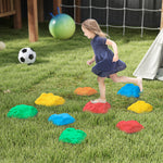 Balance Stepping Stones For Kids, River Stones With Non-slip Bottom | Set of 9 | Multi