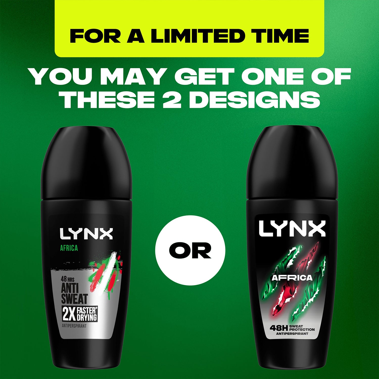 Africa Anti Perspirant Roll On 48 Hours Anti Sweat Protection 50ml, 3 Pack