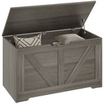 Storage Trunk With 2 Safety Hinges, 80cm | Charcoal Grey