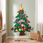 Breeins Diy Felt Christmas Tree With 41 Detachable Ornaments & Led String Lights