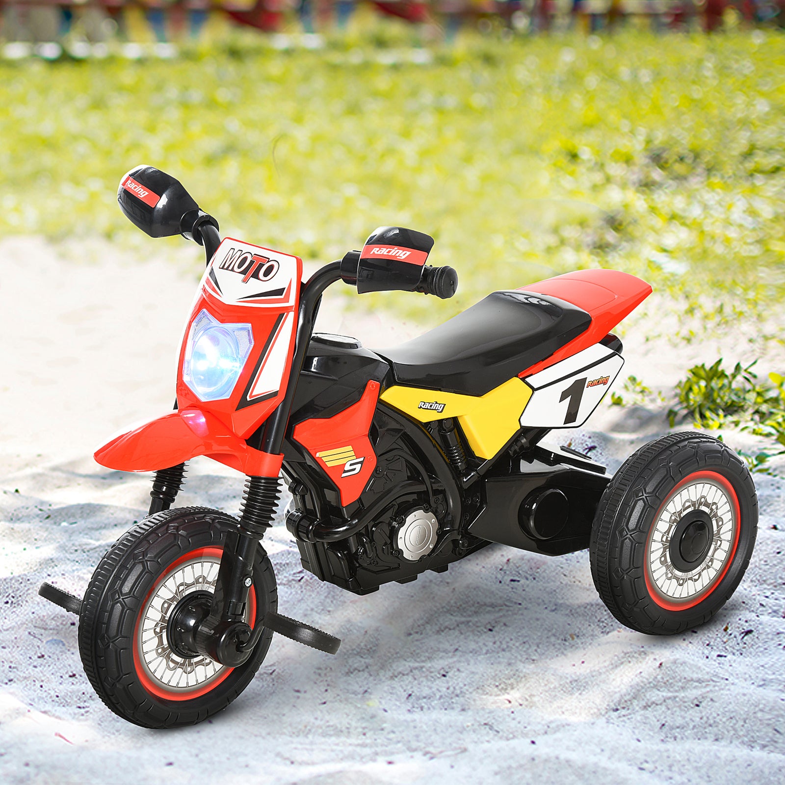 Toddler Pedal Tricycle Ride-on Learning Music Lights 18-36 Months | Red