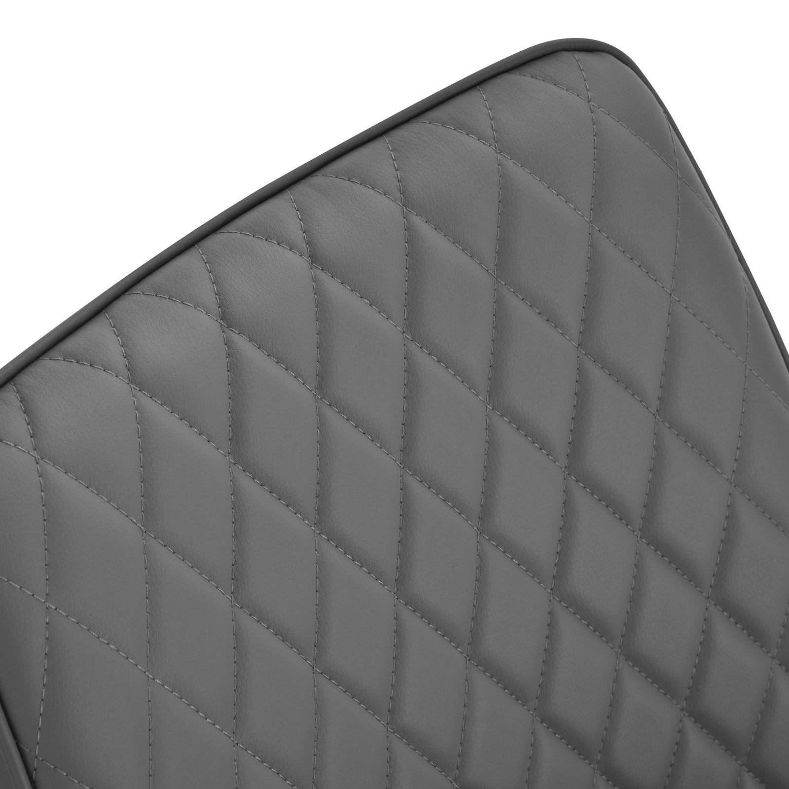 Quilted Pu Leather Dining Chairs, Metal Frame