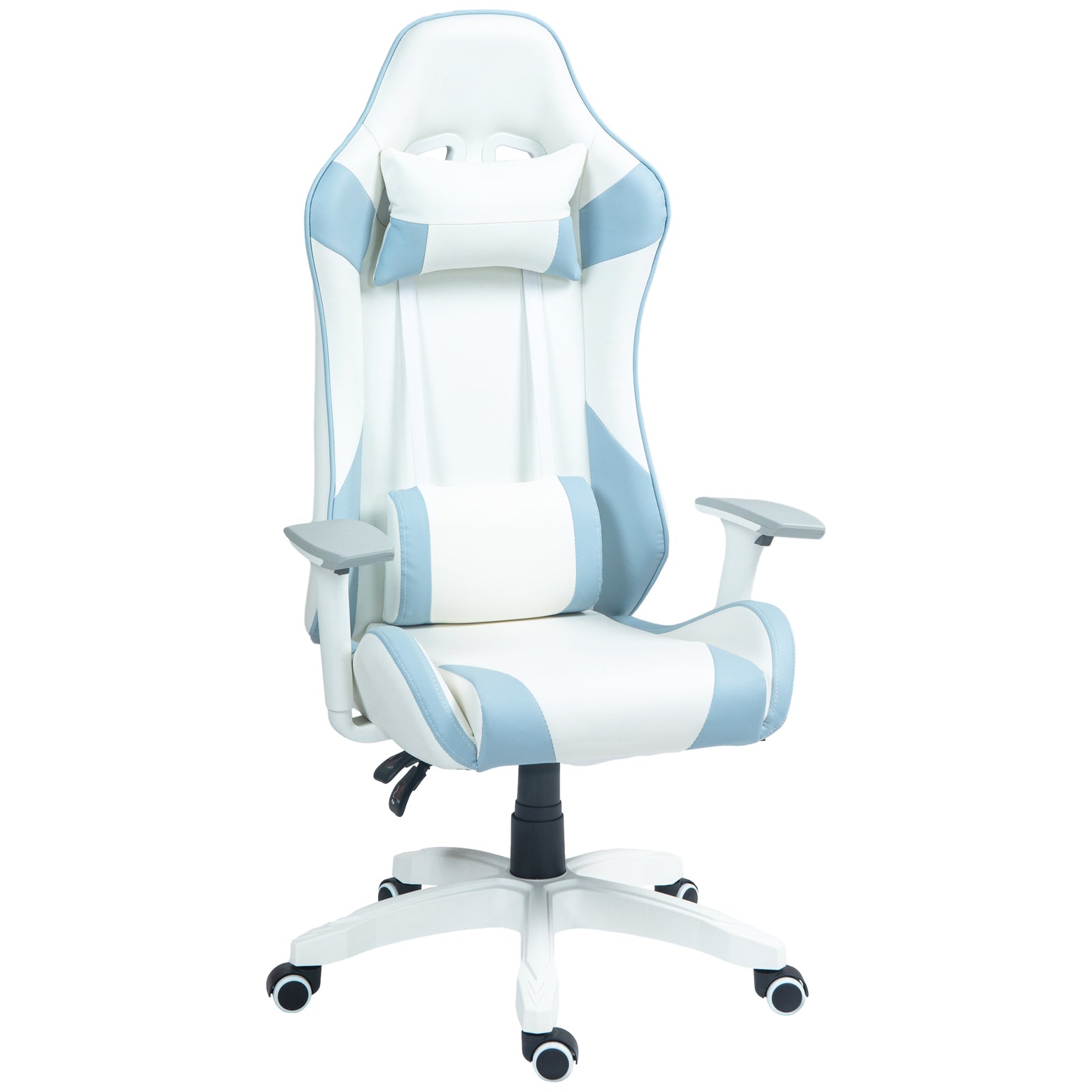 Gaming Chair W/ Headrest Support | Light Blue