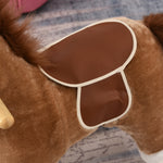 Kids Plush Rocking Horse W/ Moving Mouth Tail Sounds 18-36 Months | Brown