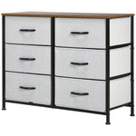 6/8 Drawer Fabric Chest Of Drawers W/ Wooden Top For Closet | Medium